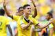 BRASILIA, BRAZIL - JUNE 19: James Rodriguez of Colombia celebrates after scoring his team's first goal during the 2014 FIFA World Cup Brazil Group C match between Colombia and Cote D'Ivoire at Estadio Nacional on June 19, 2014 in Brasilia, Brazil. (Phot