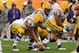 LSU center Elliott Porter, left guard Vadal Alexander and left tackle La'el Collins