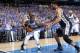 DALLAS, TX - MAY 2: DeJuan Blair #45 of the Dallas Mavericks secures a clutch rebound against the San Antonio Spurs in Game Six of the Western Conference Quarterfinals during the 2014 NBA Playoffs on May 2, 2014 at the American Airlines Center in Dallas,