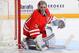 RALEIGH, NC - MARCH 11: Cam Ward #30 of the Carolina Hurricanes goes down in the crease to protect the net during their NHL game against the New York Rangers at PNC Arena on March 11, 2014 in Raleigh, North Carolina. (Photo by Gregg Forwerck/NHLI via Get