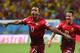 MANAUS, BRAZIL - JUNE 22: Nani of Portugal (L) celebrates scoring his team's first goal during the 2014 FIFA World Cup Brazil Group G match between the United States and Portugal at Arena Amazonia on June 22, 2014 in Manaus, Brazil. (Photo by Christophe
