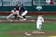 Jun 23, 2014; Omaha, NE, USA; Virginia Cavaliers pitcher Nathan Kirby (19) delivers a pitch to Vanderbilt Commodores infielder Vince Conde (3) in the first inning during game one of the College World Series Finals at TD Ameritrade Park Omaha. Mandatory Cr