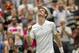 Jun 23, 2014; London, United Kingdom; Andy Murray (GBR) celebrates recording match point during his match against David Goffin (BEL) on day one of the 2014 Wimbledon Championships at the All England Lawn and Tennis Club. Mandatory Credit: Susan Mullane-US