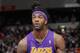 SACRAMENTO, CA - APRIL 2: Jordan Hill #27 of the Los Angeles Lakers attempts a free throw shot against the Sacramento Kings on April 2, 2014 at Sleep Train Arena in Sacramento, California. NOTE TO USER: User expressly acknowledges and agrees that, by down