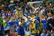 CUIABA, BRAZIL - JUNE 21: Bosnia and Herzegovina fans cheer during the 2014 FIFA World Cup Group F match between Nigeria and Bosnia-Herzegovina at Arena Pantanal on June 21, 2014 in Cuiaba, Brazil. (Photo by Phil Walter/Getty Images)