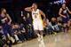 LOS ANGELES, CA - MARCH 30: Nick Young #0 of the Los Angeles Lakers gestures during a game against the Phoenix Suns at STAPLES Center on March 30, 2014 in Los Angeles, California. NOTE TO USER: User expressly acknowledges and agrees that, by downloading a