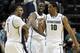 INDIANAPOLIS, IN - MARCH 10: (L-R) Kalin Lucas #1 , Draymond Green #23 and Delvon Roe #10 of the Michigan State Spartans celebrate a play against the Iowa Hawkeyes during the first round of the 2011 Big Ten Men's Basketball Tournament at Conseco Fieldhou