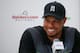 He was all smiles when meeting with the media this week.