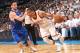 OKLAHOMA CITY, OK - MAY 13: Thabo Sefolosha #25 of the Oklahoma City Thunder handles the ball against the Los Angeles Clippers in Game Five of the Western Conference Semifinals during the 2014 NBA Playoffs on May 13, 2014 at the Chesapeake Energy Arena i