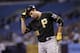 ST. PETERSBURG, FL - JUNE 24: Neil Walker #18 of the Pittsburgh Pirates reacts after striking out looking to pitcher Chris Archer #22 of the Tampa Bay Rays to end the top of the first inning of a game on June 24, 2014 at Tropicana Field in St. Petersburg