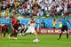 SALVADOR, BRAZIL - JUNE 16: Thomas Mueller of Germany shoots and scores his team's first goal on a penalty kick during the 2014 FIFA World Cup Brazil Group G match between Germany and Portugal at Arena Fonte Nova on June 16, 2014 in Salvador, Brazil. (P