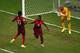 MANAUS, BRAZIL - JUNE 22: Silvestre Varela of Portugal celebrates scoring his team's second goal as goalkeeper Tim Howard of the United States looks on during the 2014 FIFA World Cup Brazil Group G match between the United States and Portugal at Arena Ama