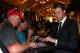 LAS VEGAS, NV - JUNE 24: Jeff Thompson (L) of Canada gets an autograph from Tuukka Rask of the Boston Bruins as he arrives at the 2014 NHL Awards at Encore Las Vegas on June 24, 2014 in Las Vegas, Nevada. (Photo by Ethan Miller/Getty Images)