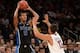 Nov 29, 2013; New York, NY, USA; Duke Blue Devils forward Rodney Hood (5) looks to pass against the Arizona Wildcats during the second half of the NIT Season Tip-Off Championship game at Madison Square Garden. Arizona won the game 72-66. Mandatory Credit: