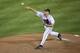 Jun 9, 2014; Charlottesville, VA, USA; Virginia Cavaliers infielder Nick Howard (33) pitches against the Maryland Terrapins at Davenport Field. Mandatory Credit: Rafael Suanes-USA TODAY Sports