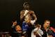 GLASGOW, SCOTLAND - MARCH 1 : Terence Crawford celebrates his victory over Rick Burns during the WBO World Lightweight Championship Boxing match at the Glasgow SECC on March 1 2014 in Glasgow, Scotland. (Photo by Mark Runnacles/Getty Images)