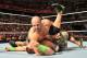 Cesaro attempting a pin on John Cena