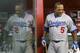 PHOENIX, AZ - APRIL 13: Juan Uribe #5 of the Los Angeles Dodgers in the dugout before the MLB game against the Arizona Diamondbacks at Chase Field on April 13, 2014 in Phoenix, Arizona. The Dodgers defeated the Diamondbacks 8-6. (Photo by Christian Peter