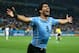 SAO PAULO, BRAZIL - JUNE 19: Luis Suarez of Uruguay celebrates after scoring his team's second goal during the 2014 FIFA World Cup Brazil Group D match between Uruguay and England at Arena de Sao Paulo on June 19, 2014 in Sao Paulo, Brazil. (Photo by Ju