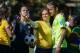 TERESOPOLIS, BRAZIL - JUNE 25: Neymar poses for a selfie with a fan prior to a training session of the Brazilian national football team at the squad's Granja Comary training complex, on June 25, 2014 in Teresopolis, 90 km from downtown Rio de Janeiro, Bra