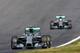 SPIELBERG, AUSTRIA - JUNE 22: Nico Rosberg of Germany and Mercedes GP leads Lewis Hamilton of Great Britain and Mercedes GP during the Austrian Formula One Grand Prix at Red Bull Ring on June 22, 2014 in Spielberg, Austria. (Photo by Mark Thompson/Getty