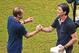 RECIFE, BRAZIL - JUNE 26: Head coaches Jurgen Klinsmann of the United States (L) and Joachim Loew of Germany shake hands after Germany's 1-0 win during the 2014 FIFA World Cup Brazil group G match between the United States and Germany at Arena Pernambuco