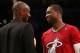 LOS ANGELES, CA - DECEMBER 25: Dwyane Wade #3 of the Miami Heat and Kobe Bryant #24 of the Los Angeles Lakers meet after the game at Staples Center on December 25, 2013 in Los Angeles, California. The Heat won 101-95. NOTE TO USER: User expressly acknow