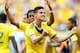 BRASILIA, BRAZIL - JUNE 19: James Rodriguez of Colombia celebrates after scoring his team's first goal during the 2014 FIFA World Cup Brazil Group C match between Colombia and Cote D'Ivoire at Estadio Nacional on June 19, 2014 in Brasilia, Brazil. (Phot