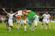 CURITIBA, BRAZIL - JUNE 26: Aissa Mandi (L) and Madjid Bougherra of Algeria celebrate with teammates after a 1-1 tie during the 2014 FIFA World Cup Brazil Group H match between Algeria and Russia at Arena da Baixada on June 26, 2014 in Curitiba, Brazil.