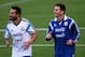 VESPASIANO, BRAZIL - JUNE 26: (L-R) Ezequiel Lavezzi and Lionel Messi of Argentina run during a training session at Cidade do Galo on June 26, 2014 in Vespasiano, Brazil. (Photo by Ronald Martinez/Getty Images)