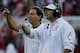 Alabama head coach Nick Saban (left) and defensive coordinator Kirby Smart