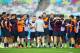 BELO HORIZONTE, BRAZIL - JUNE 23: England head coach Roy Hodgson speaks with his players during an England training session ahead of the 2014 FIFA World Cup Brazil Group D match against Costa Rica at Estadio Mineirao on June 23, 2014 in Belo Horizonte, B