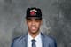 BROOKLYN, NY - JUNE 26: Shabazz Napier, aquired by the Miami Heat via trade, poses for a portrait during the 2014 NBA Draft at the Barclays Center on June 26, 2014 in the Brooklyn borough of New York City. NOTE TO USER: User expressly acknowledges and a