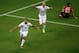 MANAUS, BRAZIL - JUNE 22: Clint Dempsey of the United States celebrates scoring his team's second goal with teammate Michael Bradley as Joao Pereira of Portugal looks on during the 2014 FIFA World Cup Brazil Group G match between the United States and Por