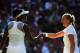 LONDON, ENGLAND - JUNE 27: Venus Williams of the United States shakes hands with Petra Kvitova of Czech Republic after their Ladies' Singles third round match on day five of the Wimbledon Lawn Tennis Championships at the All England Lawn Tennis and Croqu