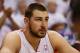 May 4, 2014; Toronto, Ontario, CAN; Toronto Raptors center Jonas Valanciunas (17) during a break in the action against the Brooklyn Nets in game seven of the first round of the 2014 NBA Playoffs at the Air Canada Centre. Brooklyn defeated Toronto 104-103.