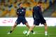 KIEV, UKRAINE - SEPTEMBER 09: Frank Lampard and Steven Gerrard of England look on during a training session at the Olympic Stadium on September 9, 2013 in Kiev, Ukraine. (Photo by Clive Rose/Getty Images)