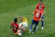 Neymar was frequently and rapidly surrounded