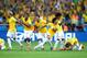BELO HORIZONTE, BRAZIL - JUNE 28: Brazil celebrates after defeating Chile in a penalty shootout during the 2014 FIFA World Cup Brazil round of 16 match between Brazil and Chile at Estadio Mineirao on June 28, 2014 in Belo Horizonte, Brazil. (Photo by Pa