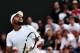 LONDON, ENGLAND - JUNE 27: Jo-Wilfried Tsonga of France in action during the Gentlemen's Singles third round match against Jimmy Wang of Chinese Taipei on day five of the Wimbledon Lawn Tennis Championships at the All England Lawn Tennis and Croquet Club