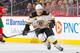 NEWARK, NJ - MARCH 18: Jarome Iginla #12 of the Boston Bruins in action against the New Jersey Devils at the Prudential Center on March 18, 2014 in Newark, New Jersey. The Bruins defeated the Devils 4-2. (Photo by Jim McIsaac/Getty Images)
