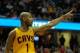 Mar 30, 2014; Cleveland, OH, USA; Cleveland Cavaliers guard Jarrett Jack (1) reacts during a game against the Indiana Pacers at Quicken Loans Arena. Cleveland won 90-76. Mandatory Credit: David Richard-USA TODAY Sports