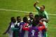 PORTO ALEGRE, BRAZIL - JUNE 25: Ahmed Musa of Nigeria celebrates with teammates after scoring his team's second goal and his second of the game during the 2014 FIFA World Cup Brazil Group F match between Nigeria and Argentina at Estadio Beira-Rio on June