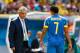BRASILIA, BRAZIL - JUNE 15: Head coach Reinaldo Rueda of Ecuador speaks to Jefferson Montero during the 2014 FIFA World Cup Brazil Group E match between Switzerland and Ecuador at Estadio Nacional on June 15, 2014 in Brasilia, Brazil. (Photo by Matthew