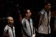 SAN ANTONIO, TX - JUNE 05: Tony Parker #9 , Manu Ginobili #20 and Tim Duncan #21 of the San Antonio Spurs look on against the Miami Heat during Game 1 of the 2014 NBA Finals at AT&T Center on June 05, 2014 in San Antonio, Texas. NOTE TO USER: User express