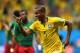 BRASILIA, BRAZIL - JUNE 23: Fernandinho of Brazil celebrates scoring his team's fourth goal during the 2014 FIFA World Cup Brazil Group A match between Cameroon and Brazil at Estadio Nacional on June 23, 2014 in Brasilia, Brazil. (Photo by Buda Mendes/G