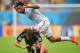 RECIFE, BRAZIL - JUNE 26: Jermaine Jones of the United States collides with Thomas Mueller of Germany during the 2014 FIFA World Cup Brazil group G match between the United States and Germany at Arena Pernambuco on June 26, 2014 in Recife, Brazil. (Photo