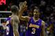 ORLANDO, FL - JUNE 14: Kobe Bryant #24 and Trevor Ariza #3 of the Los Angeles Lakers high five in the final moments of the Lakers' win over the Orlando Magic in Game Five of the 2009 NBA Finals on June 14, 2009 at Amway Arena in Orlando, Florida. NOTE T