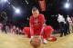 HOUSTON, TX - APRIL 20: Chandler Parsons #25 of the Houston Rockets stretches before the game against the Portland Trail Blazers before Game One of the Western Conference Quarterfinals during the 2014 NBA Playoffs on April 20, 2014 at the Toyota Center i