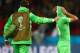 PORTO ALEGRE, BRAZIL - JUNE 30: Sofiane Feghouli of Algeria (R) reacts after being defeated by Germany 2-1 during the 2014 FIFA World Cup Brazil Round of 16 match between Germany and Algeria at Estadio Beira-Rio on June 30, 2014 in Porto Alegre, Brazil.